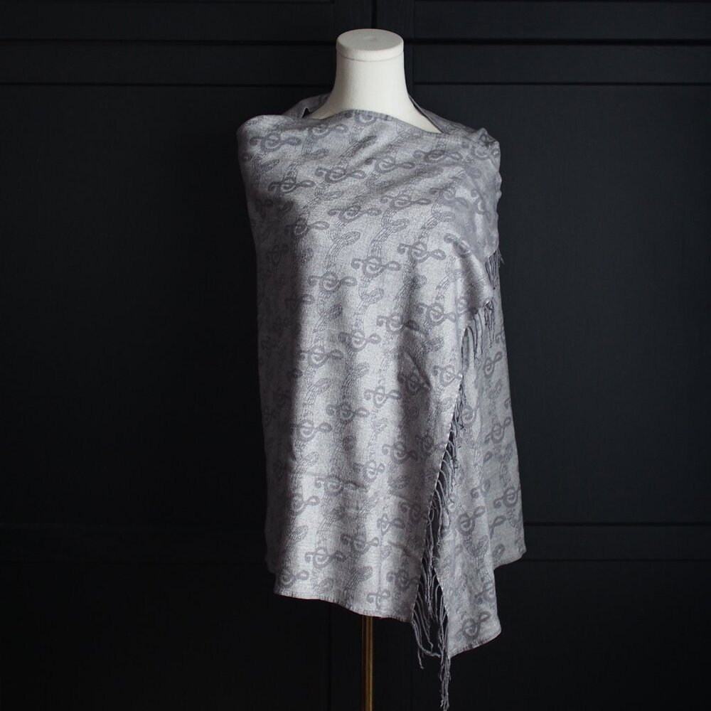 Music Note Fringe Scarf
